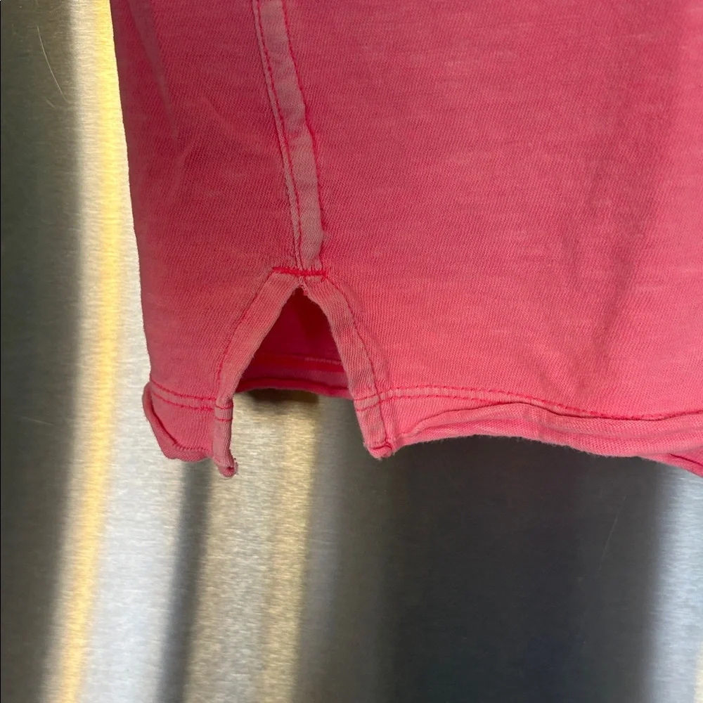 Aerie Bright Neon Pink Smiley Face Graphic Short Sleeve Oversized Tee - Picture 5 of 10